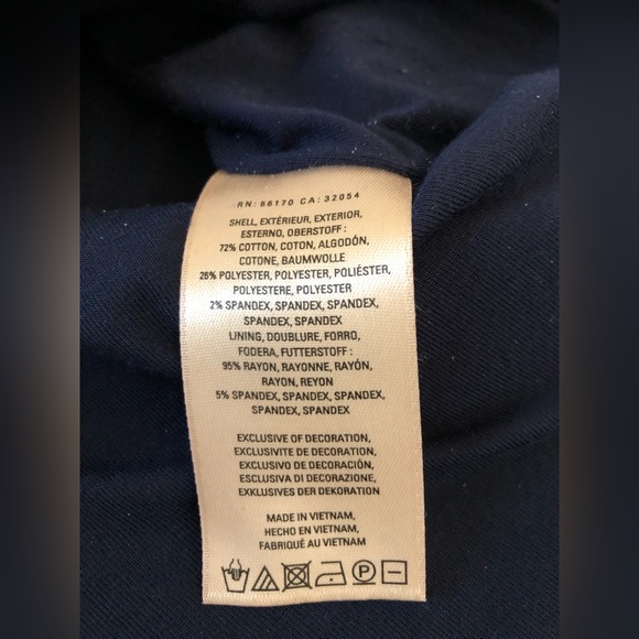 Anthropologie Maeve Hannon Textured Stretch Sweater Pencil Skirt Navy Blue - Picture 9 of 9